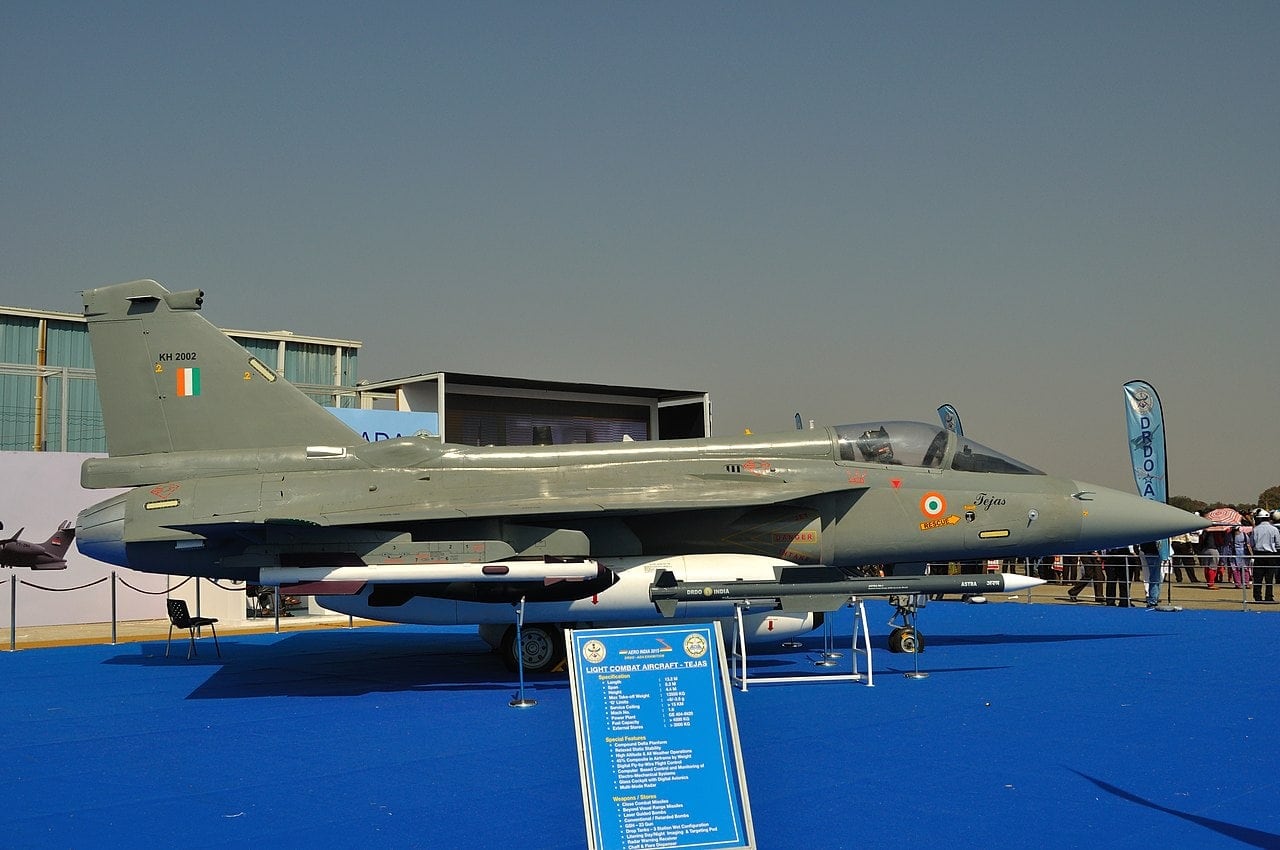 Tejas Light Combat Aircraft on display at Aero India 2015
